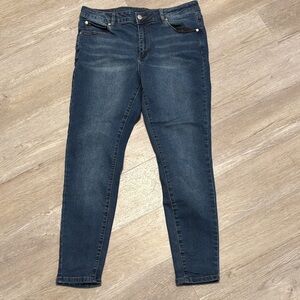 Tahari Dark Blue Women's Skinny Jeans